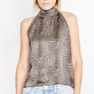 Generation Love Leopard Halter Top S NWOT
